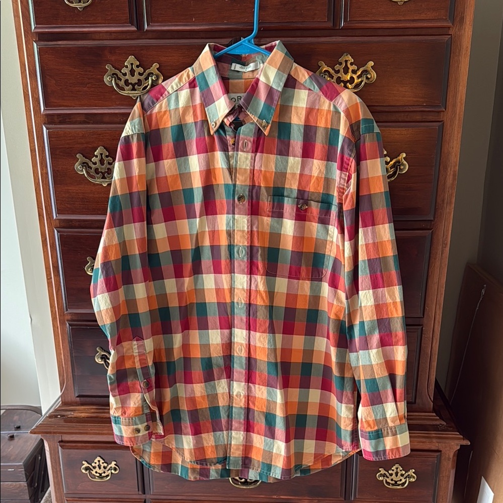 Orvis Men's Colorful Plaid Button Down Shirt